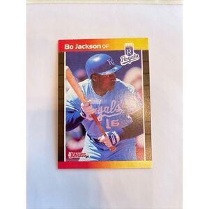 Bo Jackson 1988 Donruss #208 card error on card no . After inc on back of card w